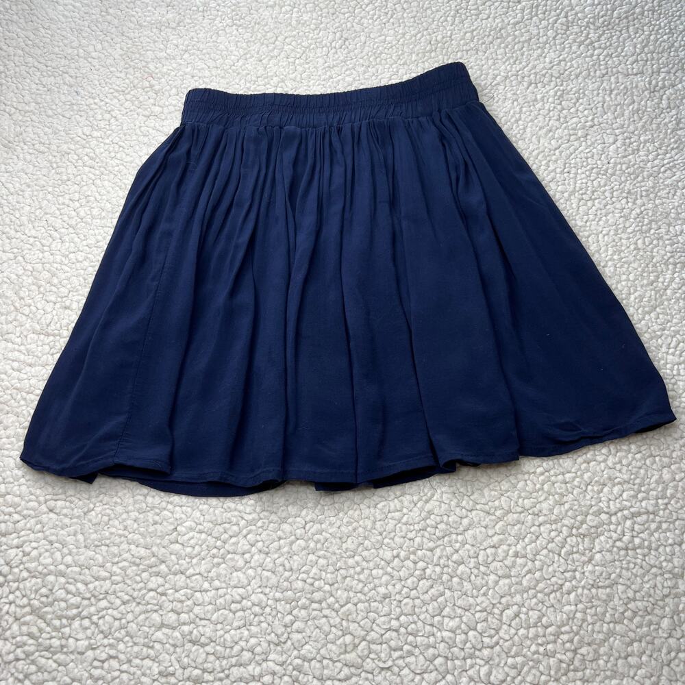 Brandy Melville Navy Elastic Waist Flowy Short Skirt OS
